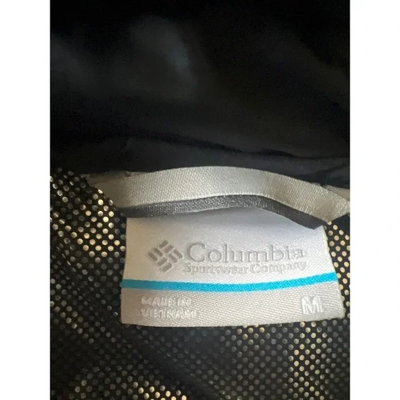 Columbia Omni-Heat Puffer Jacket Black Full Zip Lightweight Mock Neck Mens Sz M - Picture 3 of 11